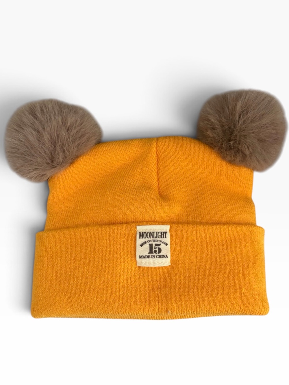 NWOT Faux Fur Pom Pom Baby Pom Beanie